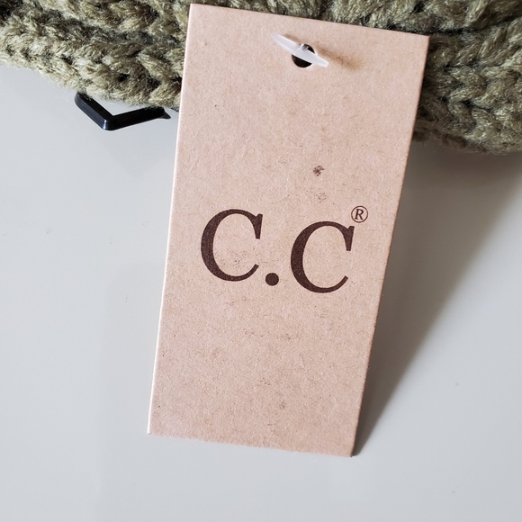 C.C. Ribbed Knit Cap, One Size - Picture 3 of 7